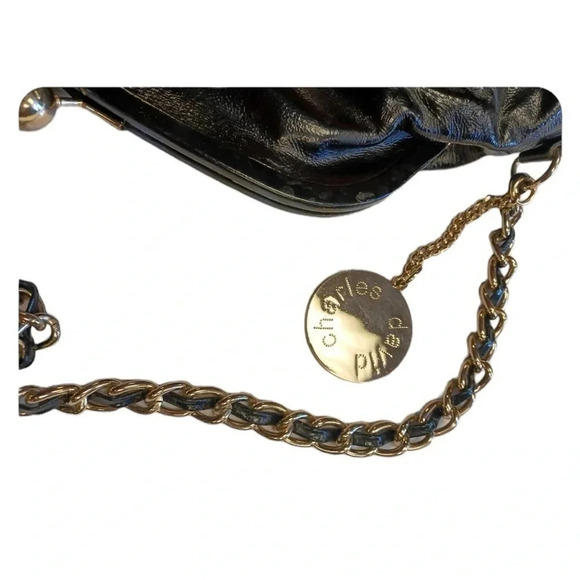 Charles David  Black Leather Chainlink Purse - Picture 9 of 10